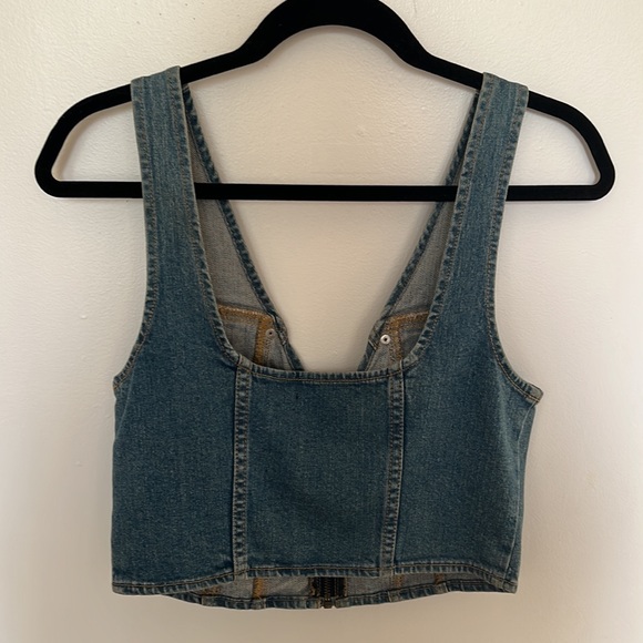 SOLD - Denim Vest Top - Picture 2 of 3